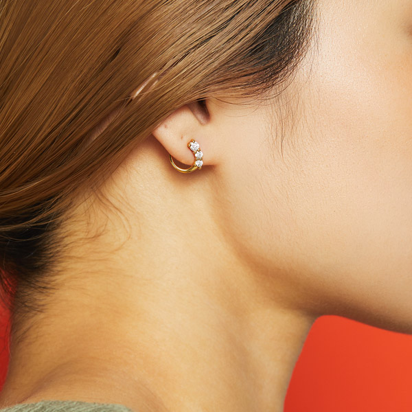 キャッチレスピアス HONESTY TWIST(Gold)