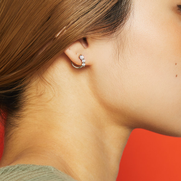 キャッチレスピアス HONESTY TWIST(Silver)