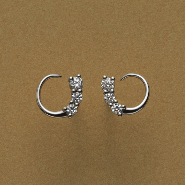 キャッチレスピアス HONESTY TWIST(Silver)