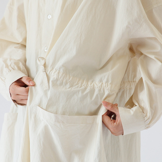 綿近江晒 ロングシャツワンピース／FACTORY（ファクトリー）｜愛着を