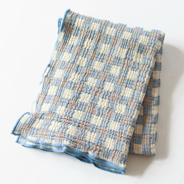 コットンブランケット Pomme（130×170）(BLUE)