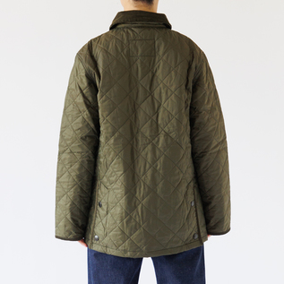 Barbour LIDDESDALE バブアー キルティング M オリーブ Barbour（バブアー） キルティングジャケット LIDDESDALE CARDIGAN