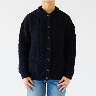 メリノウール ケーブルカーディガン／aran woollen mills（アランウー