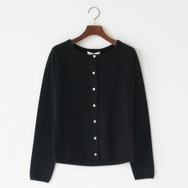 ウールカシミヤカーディガン	BLACK
