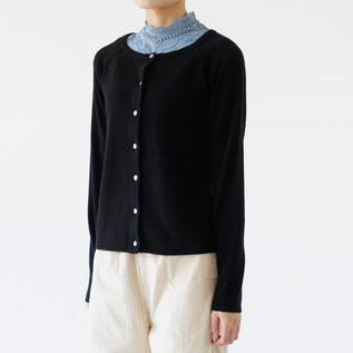 ウールカシミヤカーディガン	BLACK（身長162cm）