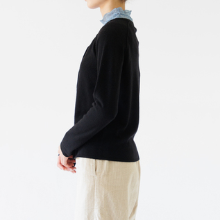 ウールカシミヤカーディガン	BLACK（身長162cm）