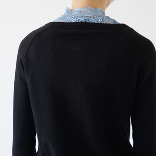 ウールカシミヤカーディガン	BLACK（身長162cm）