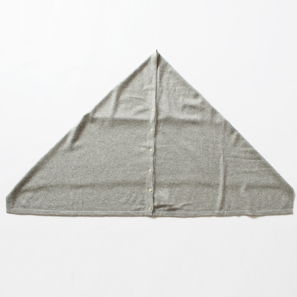 ウールカシミヤポンチョ　LIGHT GREY