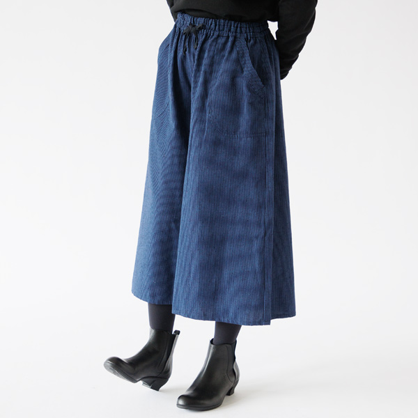 身長163cm・小縞紺/水色 身長163cm・小縞紺/水色