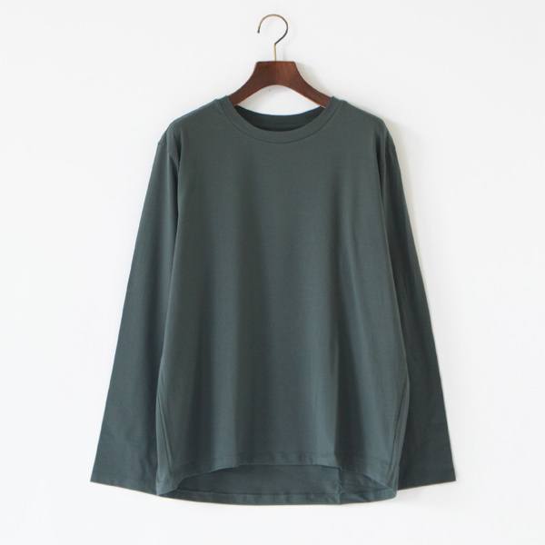 オーガニックコットンカットソー レディース(Dark green)