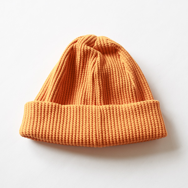 ユニセックス WAFFLE KNIT CAP(Butter Scotch)