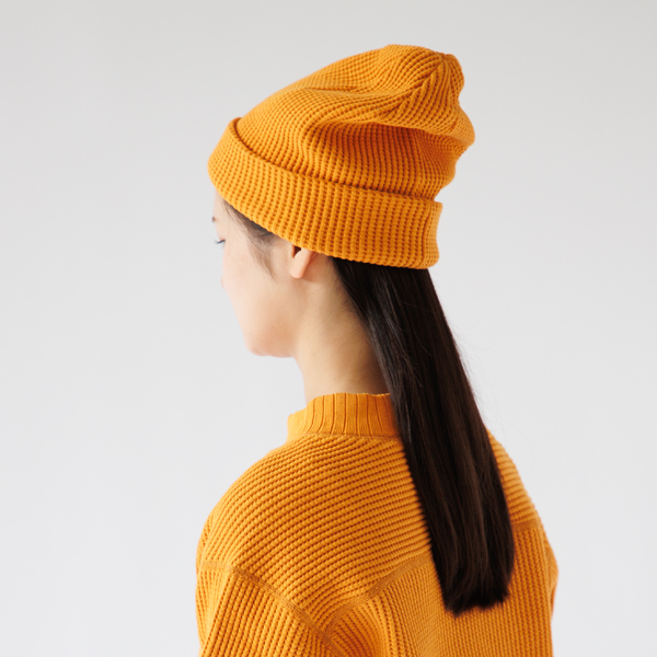 ユニセックス WAFFLE KNIT CAP(Butter Scotch)