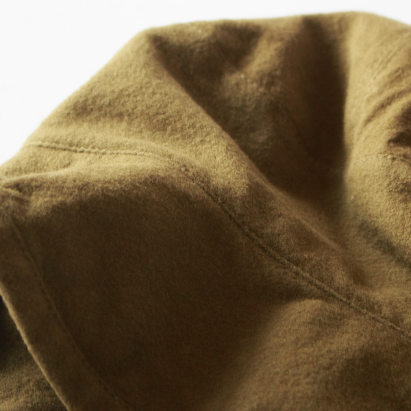 ふんわりと起毛したコットンネル素材を使用(Olive) ふんわりと起毛したコットンネル素材を使用(Olive)