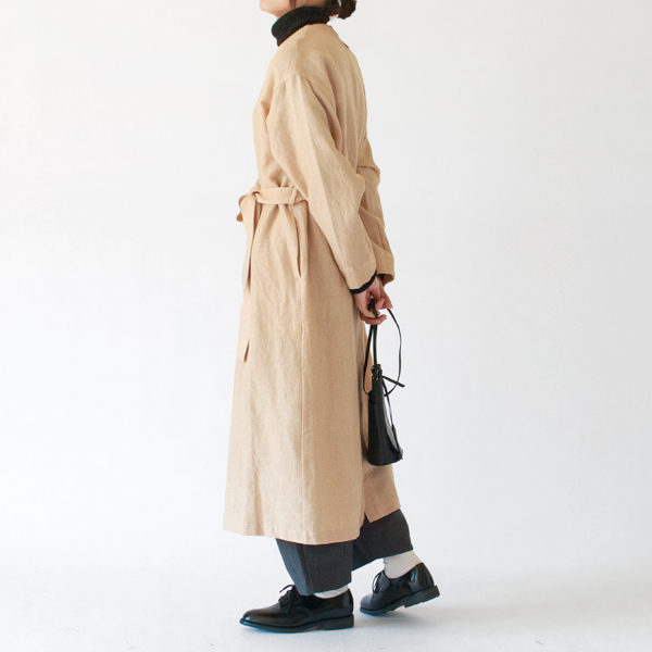 ベルトを巻いたスタイル(身長163cm・BEIGE) ベルトを巻いたスタイル(身長163cm・BEIGE)