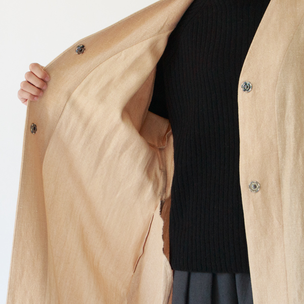 一重仕立てです(身長163cm・BEIGE) 一重仕立てです(身長163cm・BEIGE)