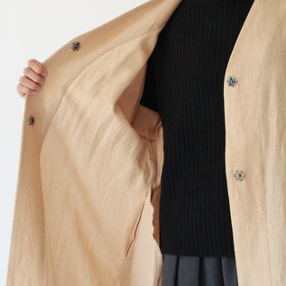 一重仕立てです(身長163cm・BEIGE) 一重仕立てです(身長163cm・BEIGE)