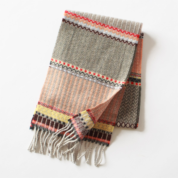 メリノラムズウールマフラー CASSIA(PEACH)