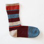 Women Multi-border Wool Crew socks