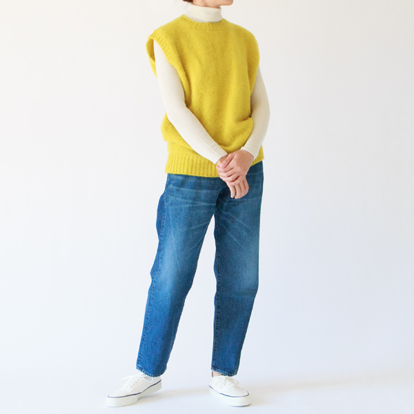 シャギーベスト Pistachio（身長163cm）