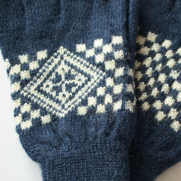 伝統をベースにした柄がオシャレ(GLOVES-NAVY) 伝統をベースにした柄がオシャレ(GLOVES-NAVY)