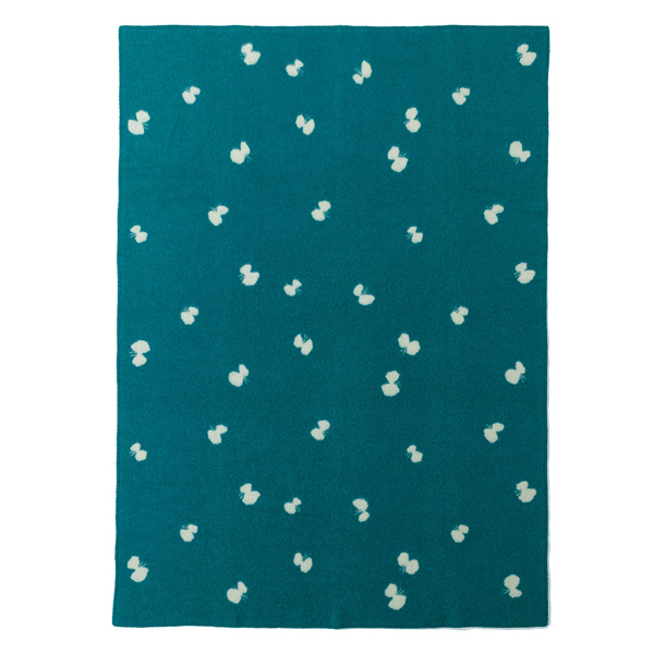 ウールシングルブランケット(130×180)CHOUCHO(ブルーグリーン) ウールシングルブランケット(130×180)CHOUCHO(ブルーグリーン)