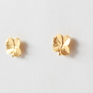 フォーリーフ クローバー ピアス Gold