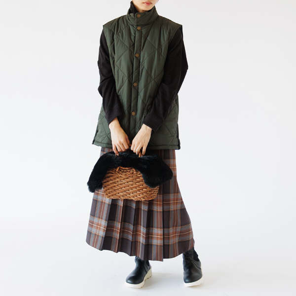 あけびのかご（妻胴張ほら編　リング手）に（BLACK）