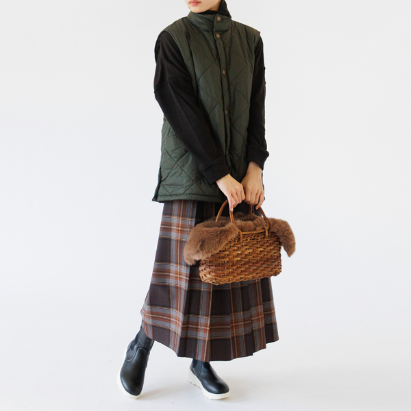 あけびのかご（薄型ホラ編）に（BROWN）