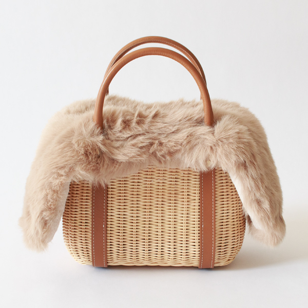 籐ミニトート 別注ステッチに合わせて（CREAM）