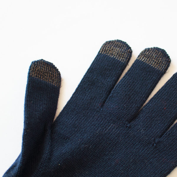 タッチスクリーン対応の手袋です(Navy)
