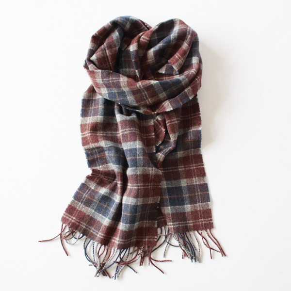 BARBOUR ラムズウール タータンマフラー(MIDNIGHT OAK TARTAN)