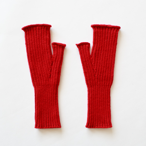 GEELONGORA リブフィンガーレス ミトン(RED) GEELONGORA リブフィンガーレス ミトン(RED)
