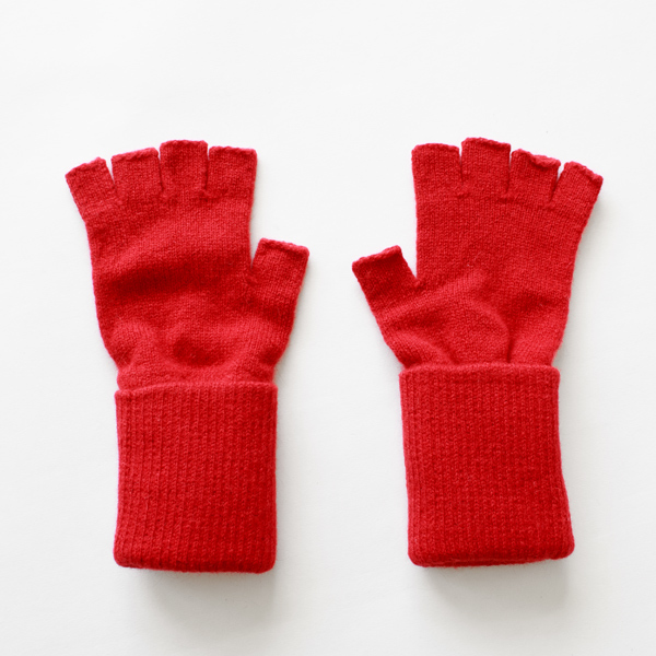 GEELONGORA PLAIN STITCH 指なし手袋（RED）