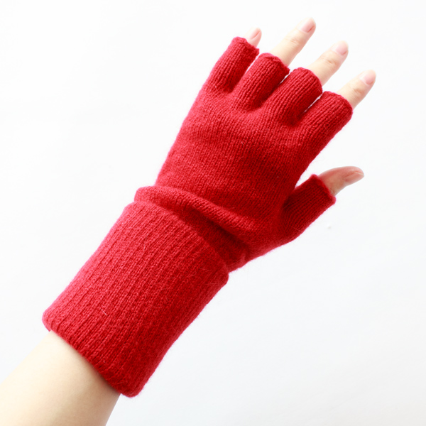 GEELONGORA PLAIN STITCH 指なし手袋(RED) GEELONGORA PLAIN STITCH 指なし手袋(RED)