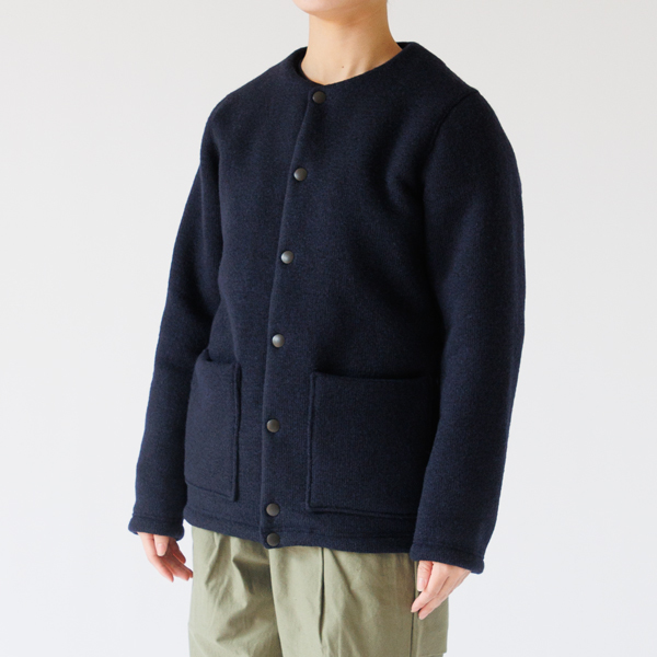 ウールジャケット WOOL COLLARLESS JACKET／Jackman（ジャックマン