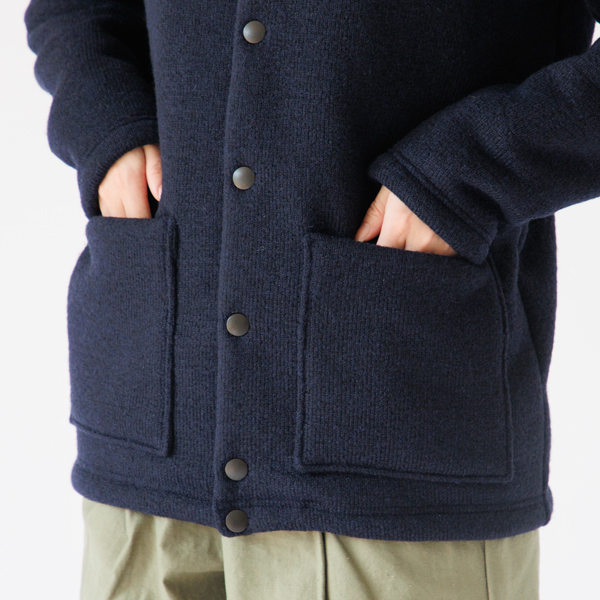 ウールジャケット WOOL COLLARLESS JACKET(Dark Navy) ウールジャケット WOOL COLLARLESS JACKET(Dark Navy)