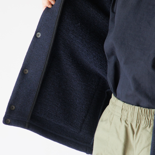 ウールジャケット WOOL COLLARLESS JACKET(Dark Navy) ウールジャケット WOOL COLLARLESS JACKET(Dark Navy)