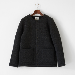 ウールジャケット WOOL COLLARLESS JACKET