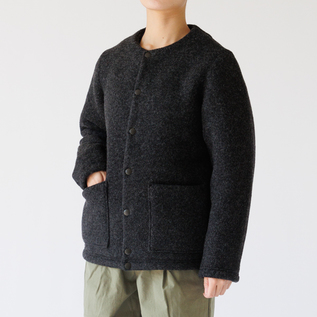 ウールジャケット ウールジャケット WOOL COLLARLESS JACKET／Jackman（ジャックマン