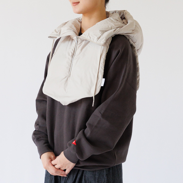 ダウンネックウォーマー HOOD DOWN PARTS(Greige)