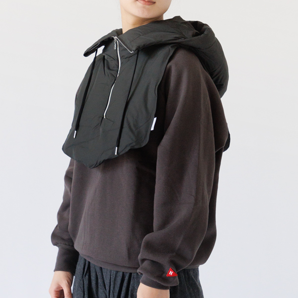 ダウンネックウォーマー HOOD DOWN PARTS(Black)