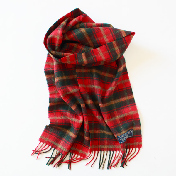 タータンチェックマフラー（DARK MAPLE）