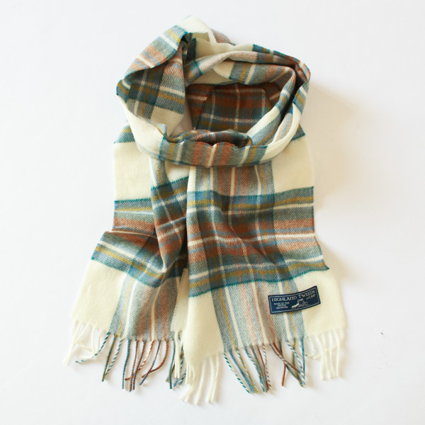 タータンチェックマフラー（MUTED BLUE STEWART）