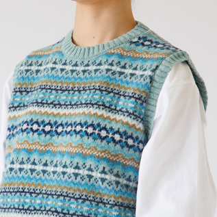 ノルディック柄ベスト／Harley of Scotland（ハーレーオブ