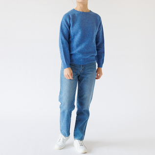 クルーネックセーター (Cobalt) 身長163cm サイズ38着用 クルーネックセーター (Cobalt) 身長163cm サイズ38着用