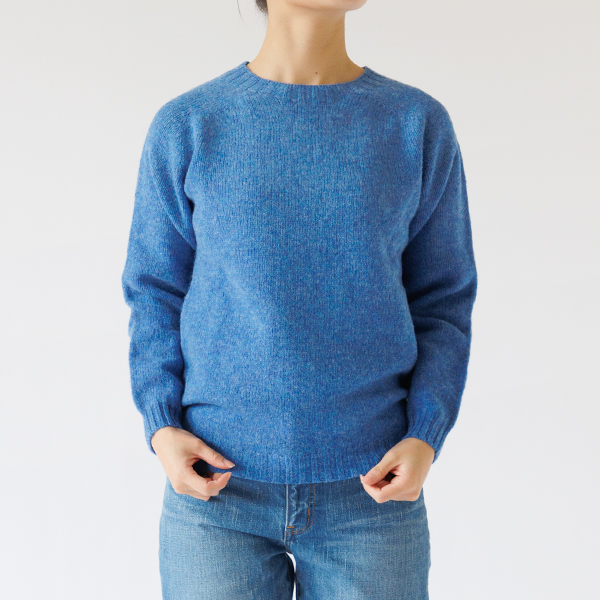 クルーネックセーター (Cobalt) 身長163cm サイズ38着用 クルーネックセーター (Cobalt) 身長163cm サイズ38着用