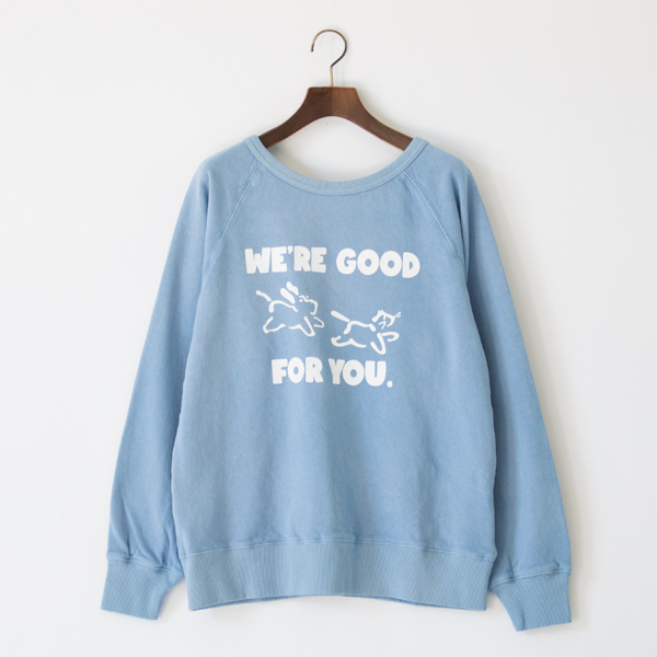 ヴィンテージ風クルーネックスウェット(EARTH BLUE) ヴィンテージ風クルーネックスウェット(EARTH BLUE)