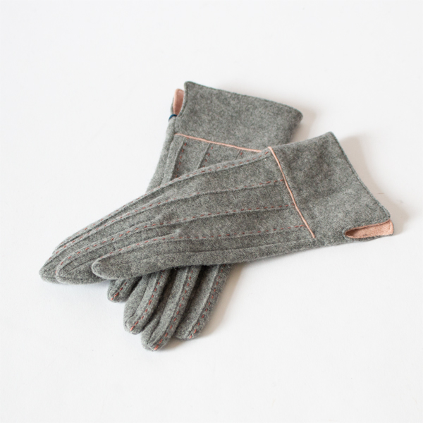 女性用カシミヤ手袋 BRODERIE GREY 女性用カシミヤ手袋 BRODERIE GREY
