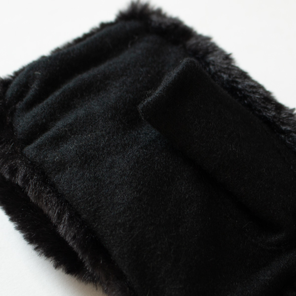 女性用エコファー手袋 BLACK 女性用エコファー手袋 BLACK