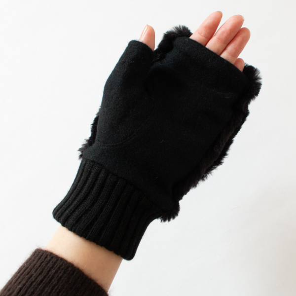 指が出せるので細かいものやスマホ操作も簡単(BLACK) 指が出せるので細かいものやスマホ操作も簡単(BLACK)